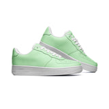 Unisex Light Green Low Top Leather Sneakers