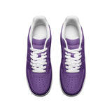 Unisex Purple Low Top Leather Sneakers