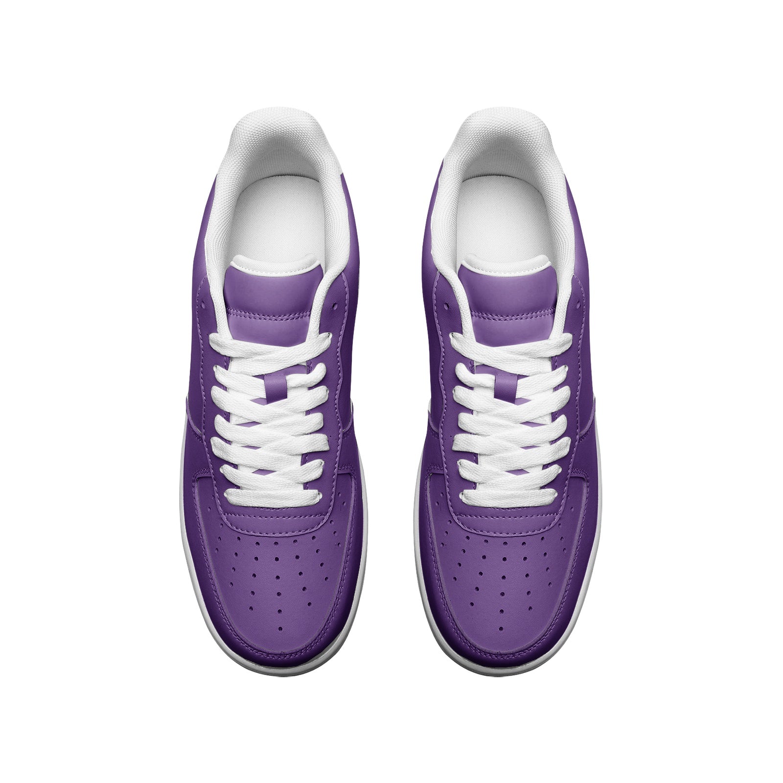 Unisex Purple Low Top Leather Sneakers
