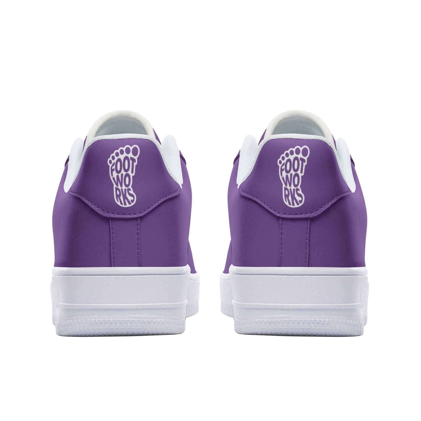 Unisex Purple Low Top Leather Sneakers