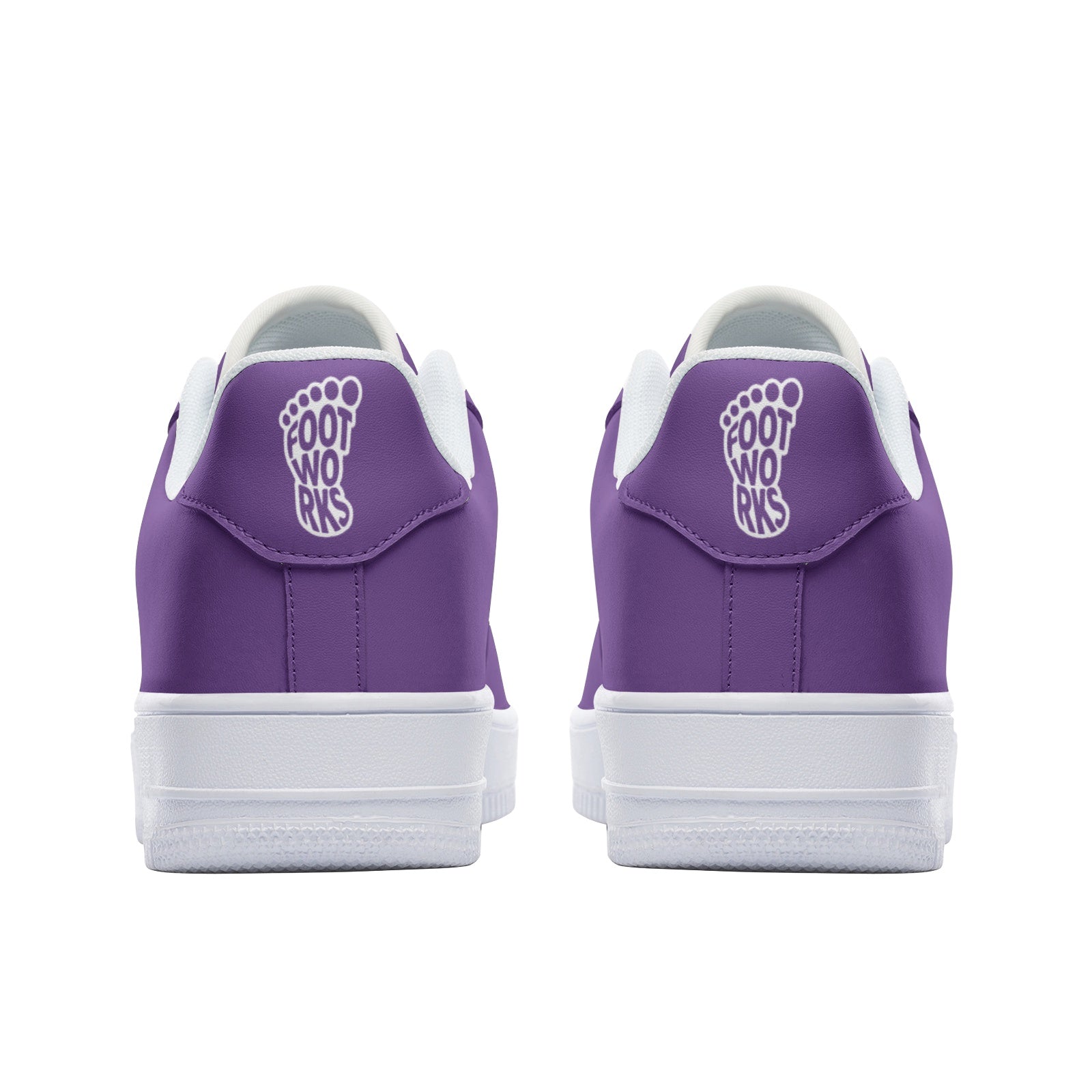 Unisex Purple Low Top Leather Sneakers