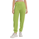 Chartreuse Green Elastic Waist Tapered Sweatpant