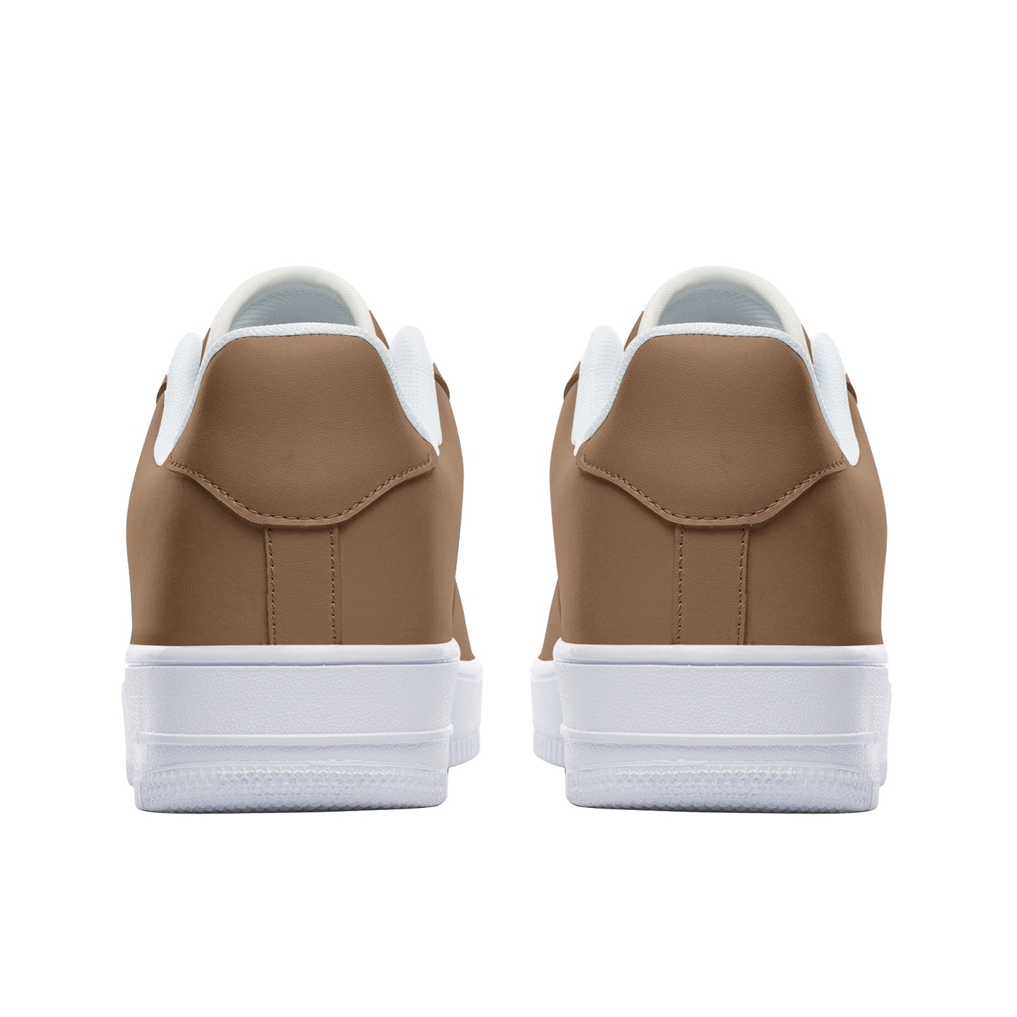 Brown Unisex Low Top Leather Sneakers