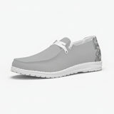 Gray Camo Trendy Canvas Lace-up Loafers
