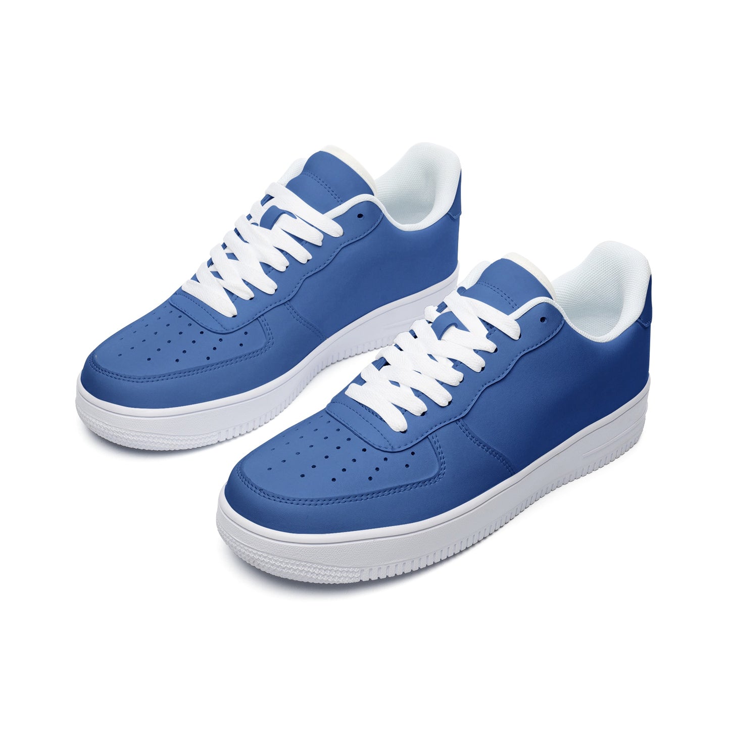 Royal Blue Unisex Low Top Leather Sneakers