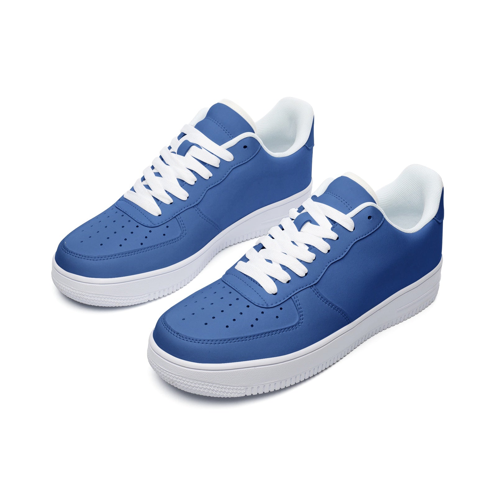 Royal Blue Unisex Low Top Leather Sneakers