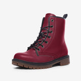 Burgundy Red Casual Leather Lightweight boots MT