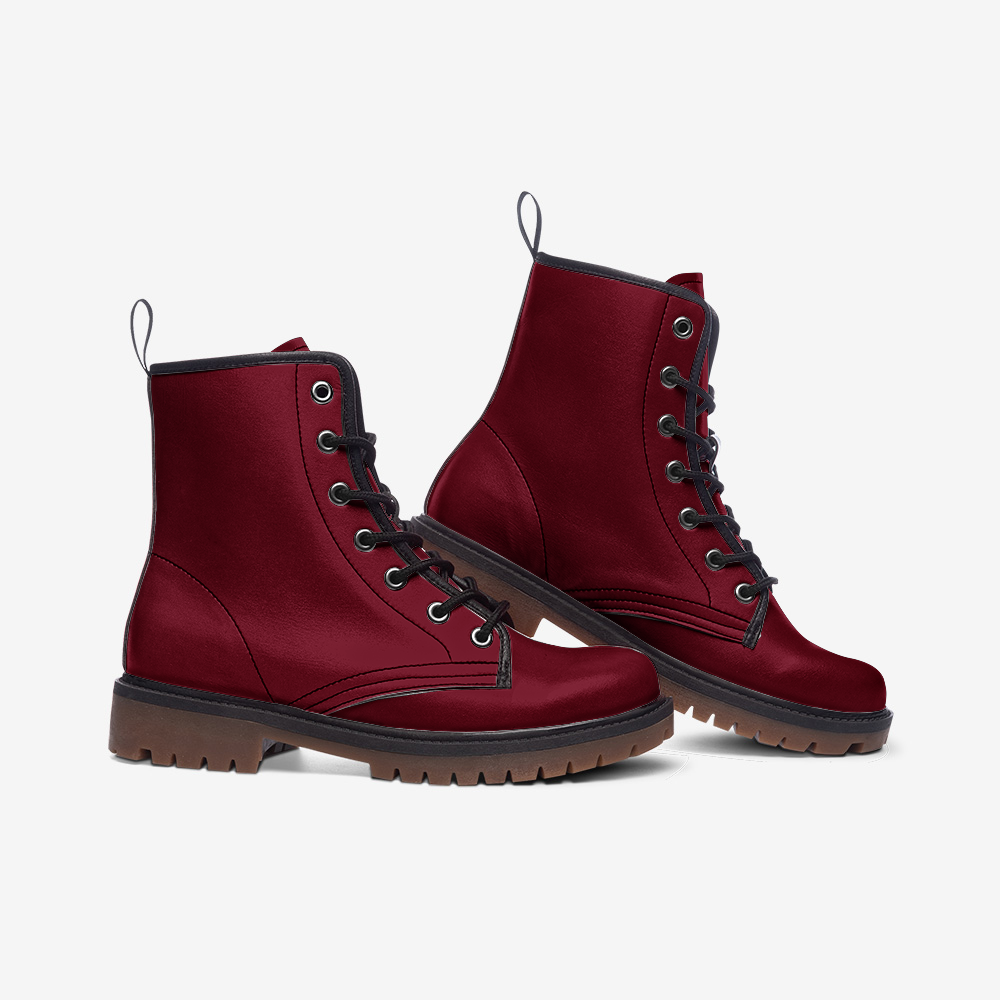 Burgundy Red Casual Leather Lightweight boots MT