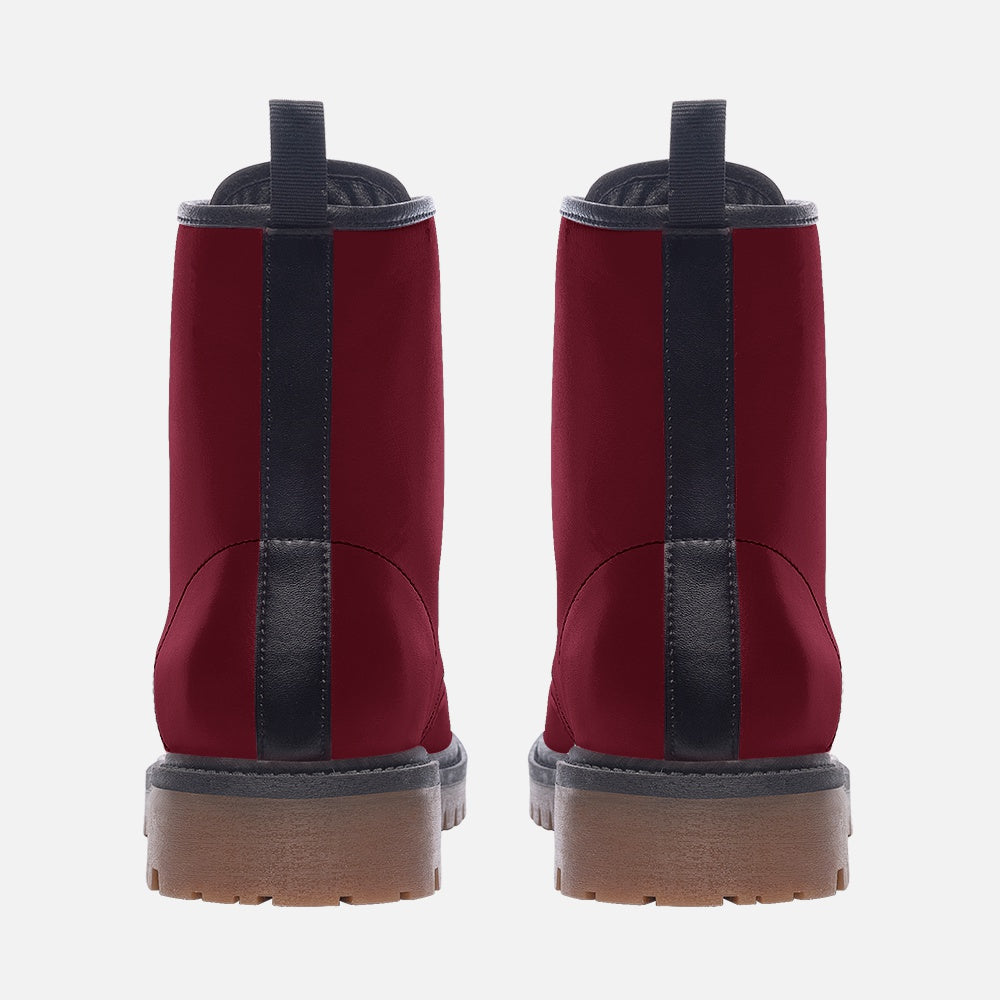 Burgundy Red Casual Leather Lightweight boots MT