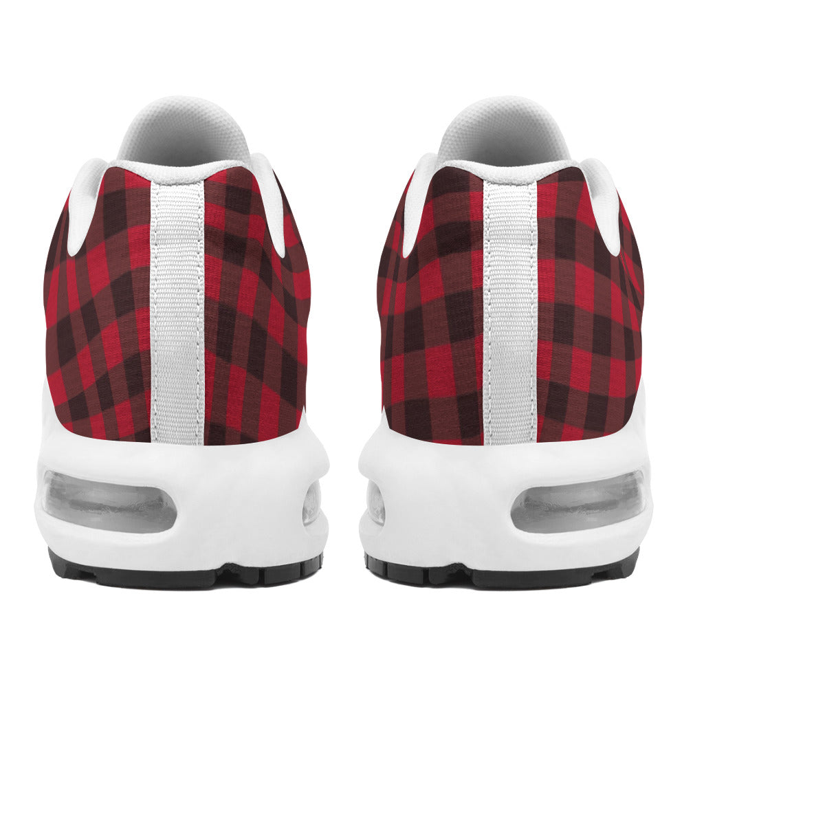 Women's Red and Black plaid Air Cushion Sports Shoes