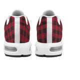 Women's Red and Black plaid Air Cushion Sports Shoes