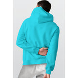Bold Blue Men's Thicken Pullover Hoodie