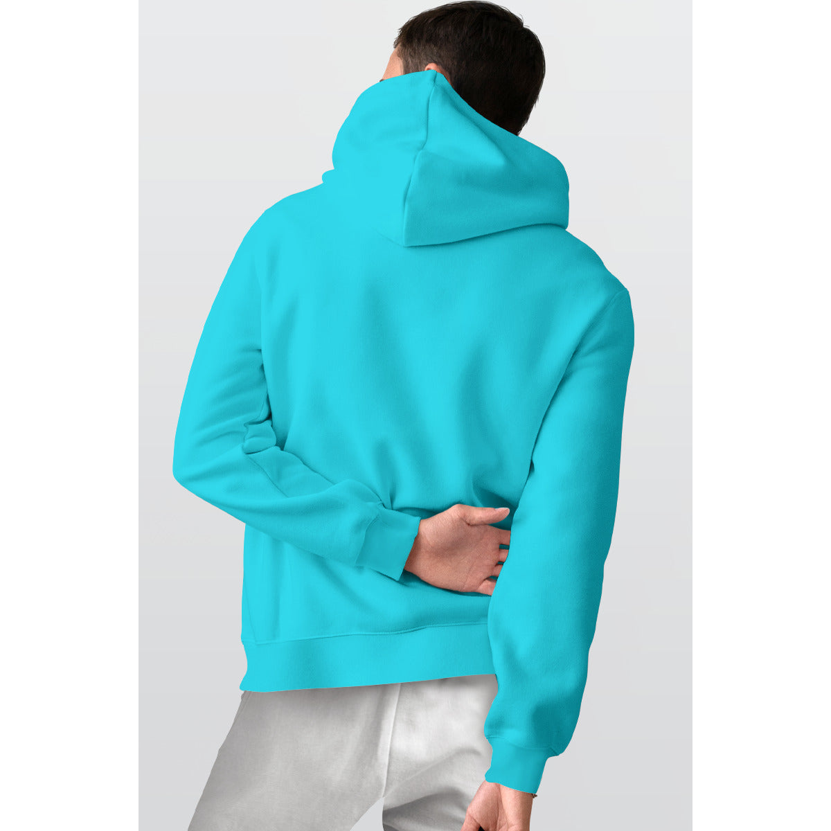 Bold Blue Men's Thicken Pullover Hoodie