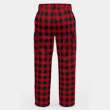 Black and Red Plaid Men's Cargo Pants