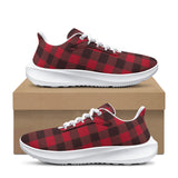 Men's black and red checkered Road Running Shoes