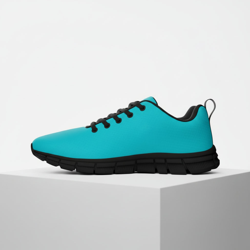 Bold Blue Men's Sports Shoes With Black Sole