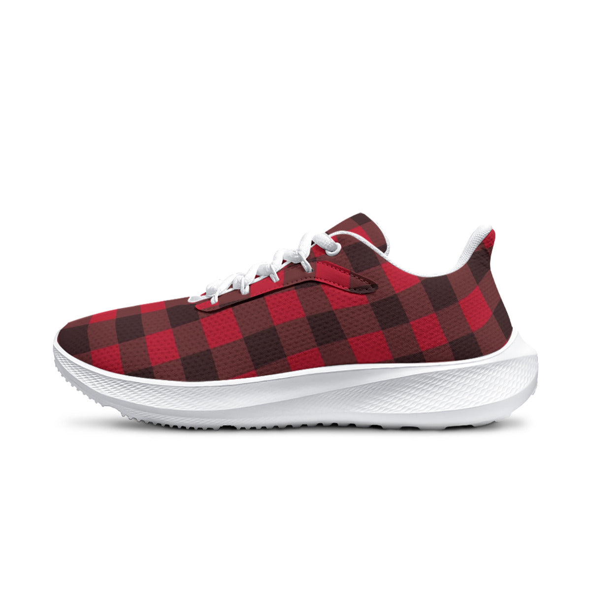 Men's black and red checkered Road Running Shoes