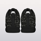 Black Men's Sports Shoes With Black Sole