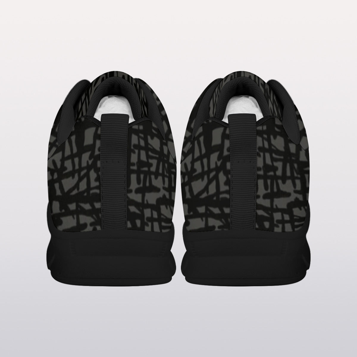 Black Men's Sports Shoes With Black Sole