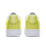 Unisex Neon Yellow Low Top Leather Sneakers