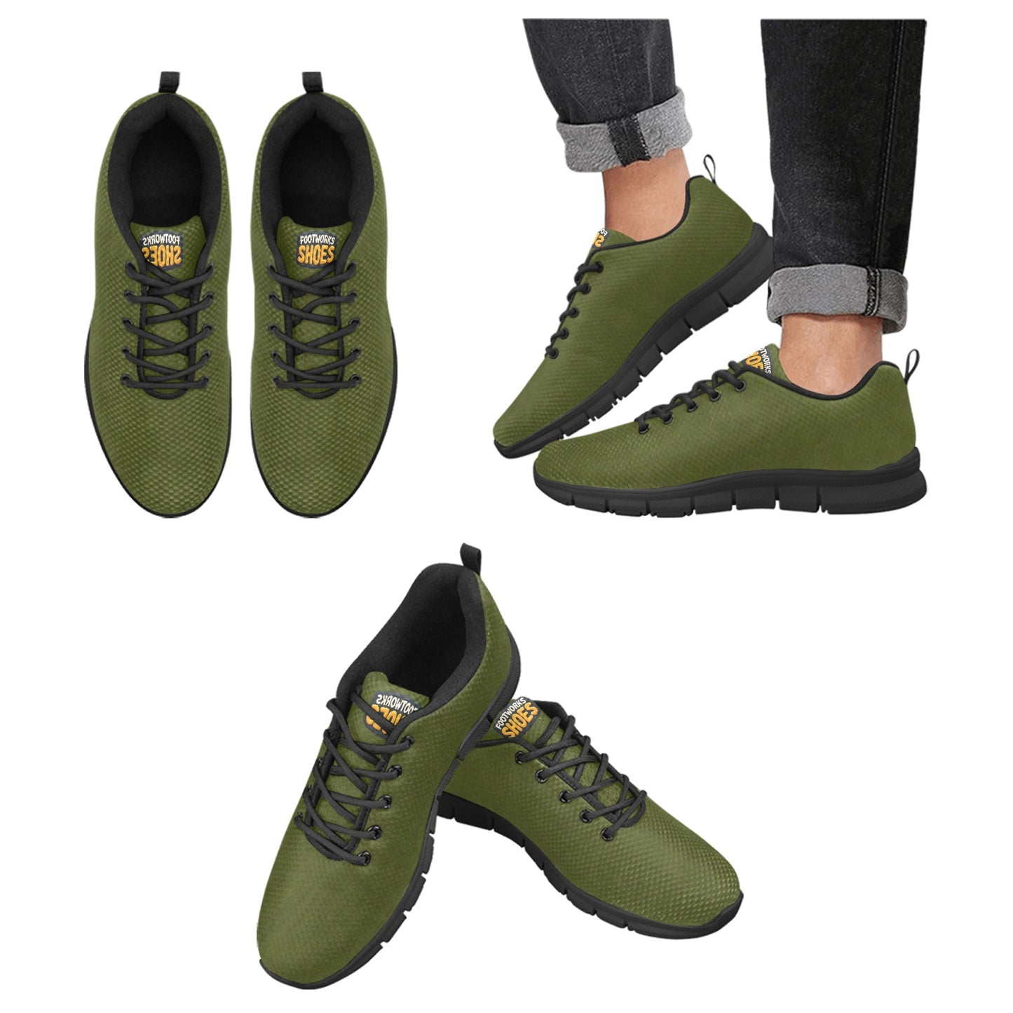 Men's Green Breathable Sneakers