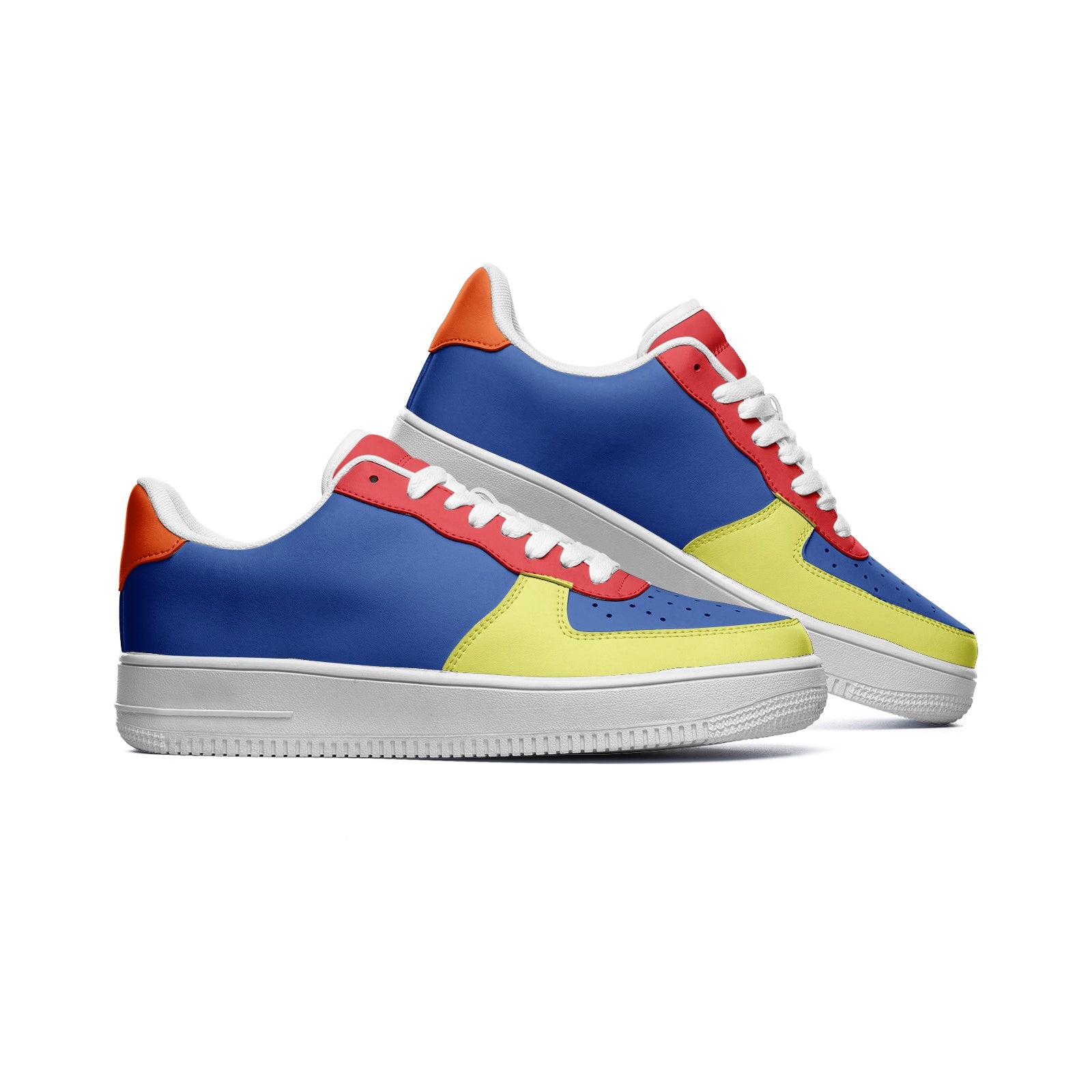 Unisex Multicolor Low Top Leather Sneakers