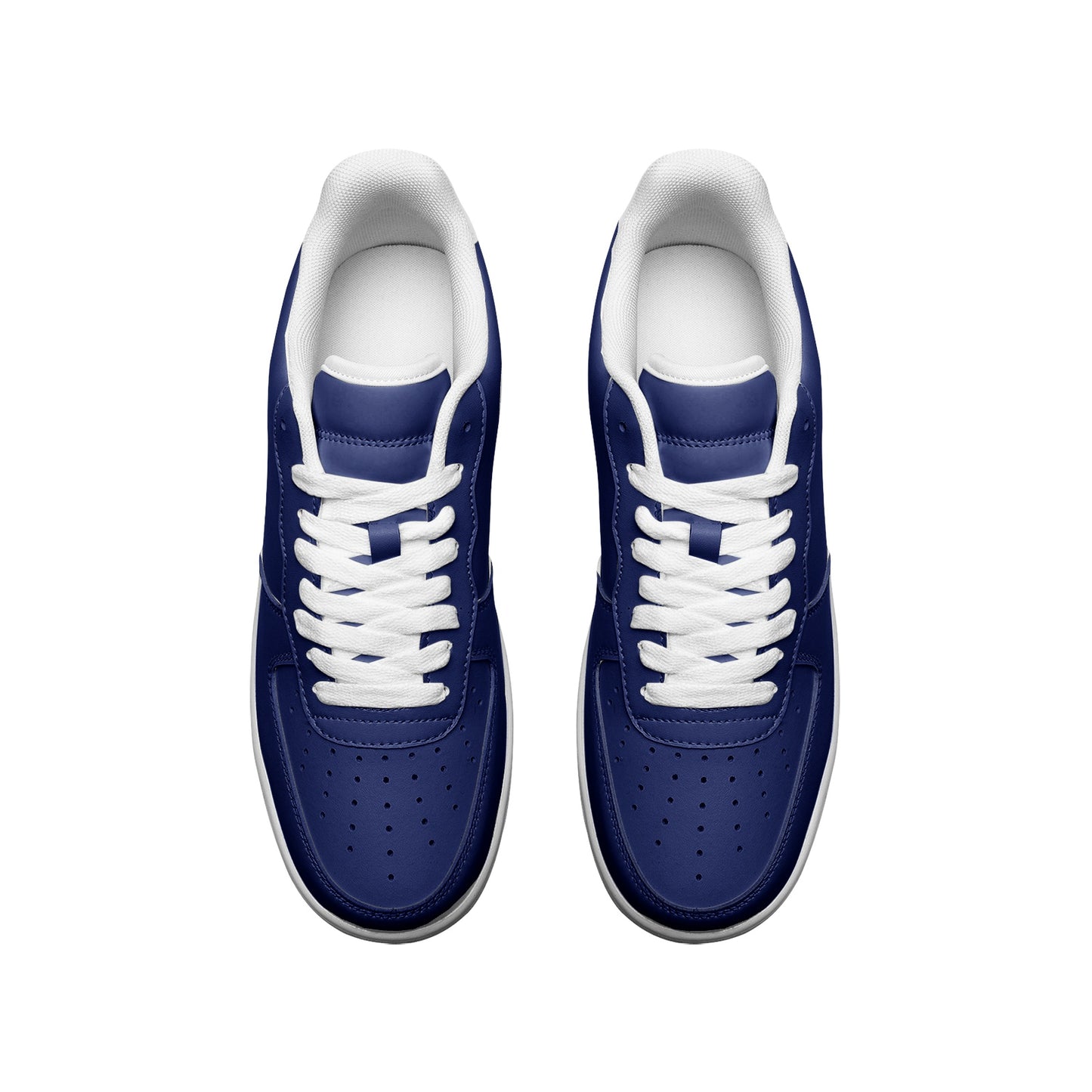 Navy Blue Unisex Low Top Leather Sneakers