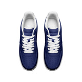 Navy Blue Unisex Low Top Leather Sneakers