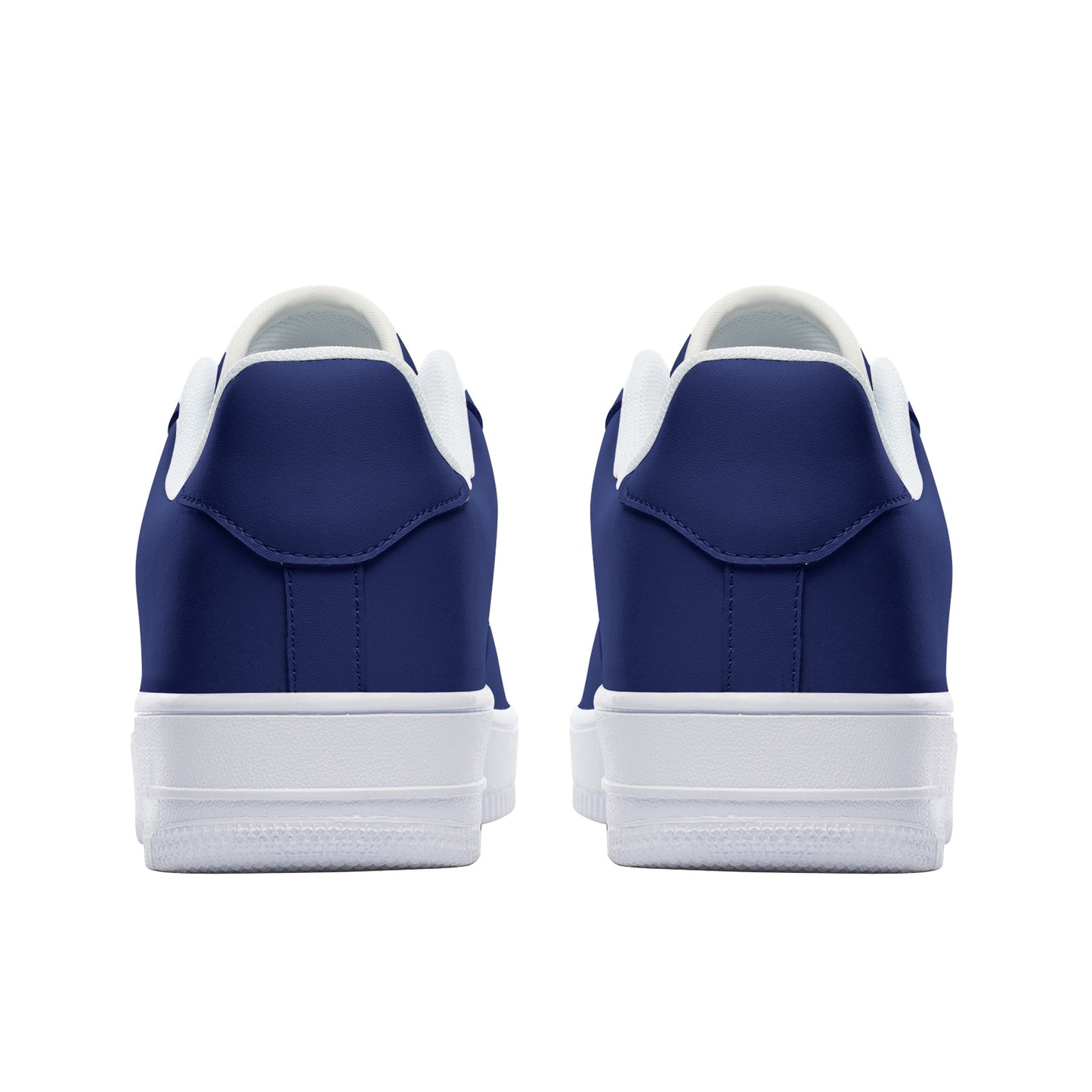 Navy Blue Unisex Low Top Leather Sneakers