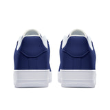 Navy Blue Unisex Low Top Leather Sneakers