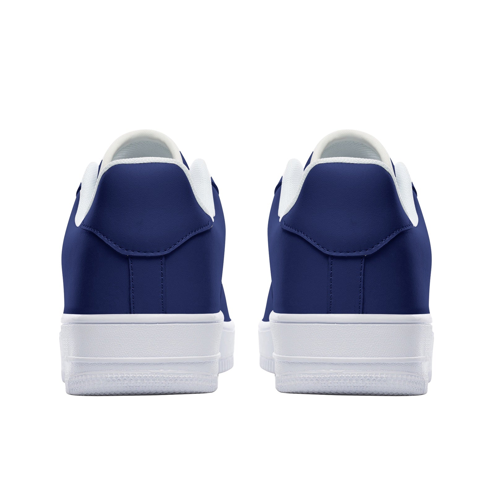 Navy Blue Unisex Low Top Leather Sneakers