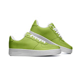 Chartreuse Green Unisex Low Top Leather Sneakers