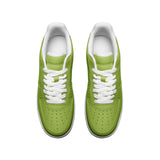 Chartreuse Green Unisex Low Top Leather Sneakers