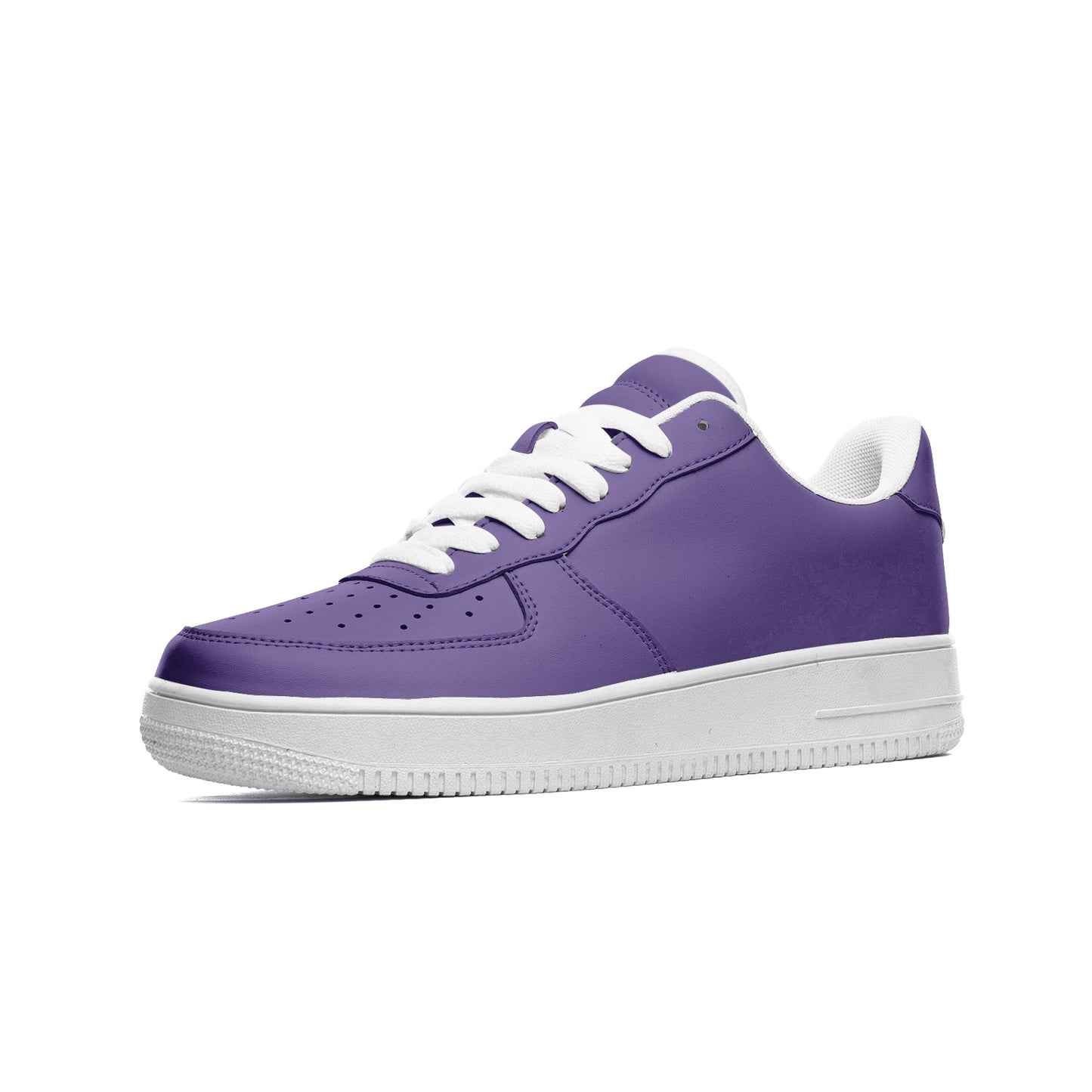 Purple Unisex Low Top Leather Sneakers