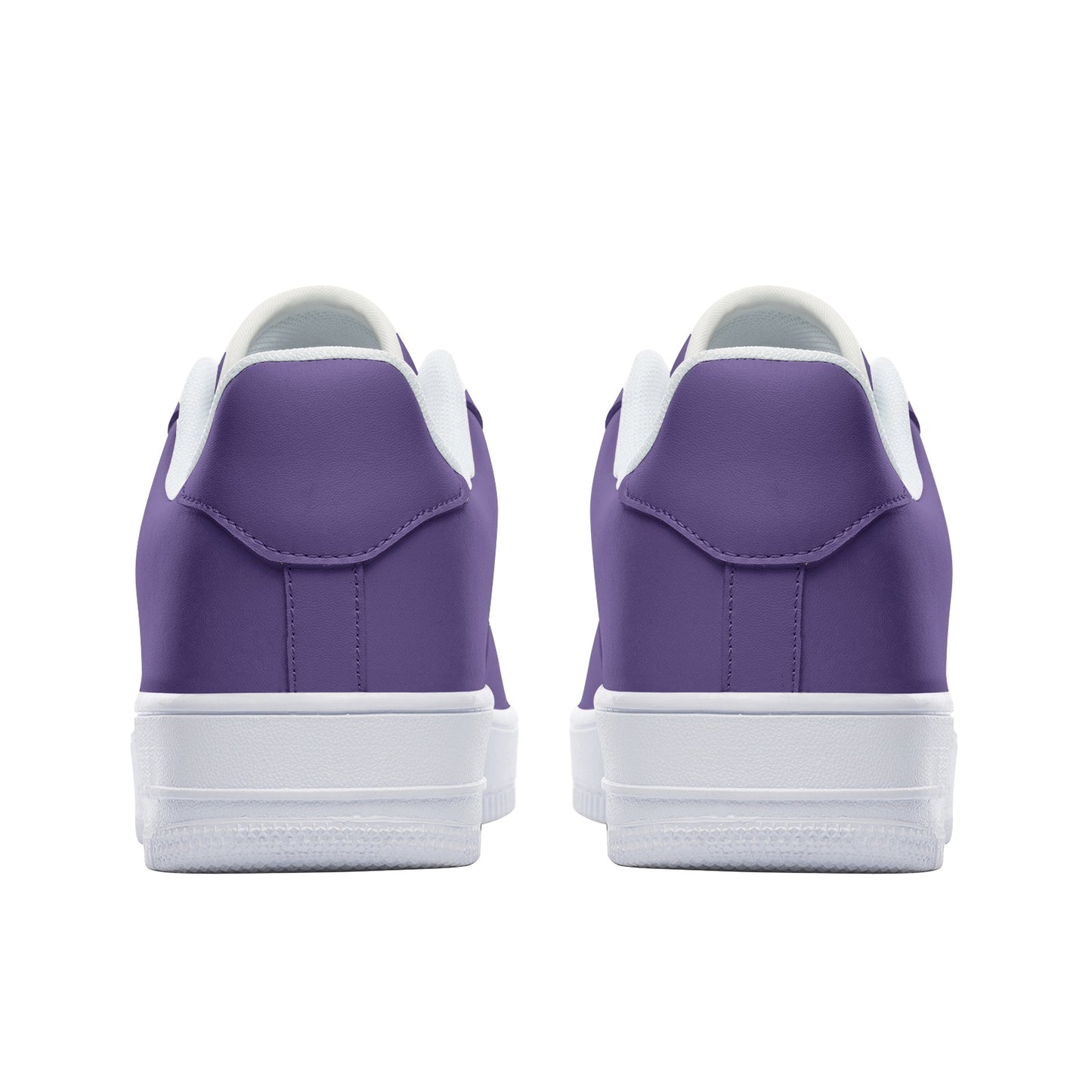 Purple Unisex Low Top Leather Sneakers