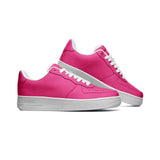 Unisex Hot Pink Low Top Leather Sneakers