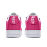 Unisex Hot Pink Low Top Leather Sneakers