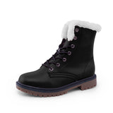 Unisex Black Lace Up Winter Boots Fashion Comfort Chukka Boots