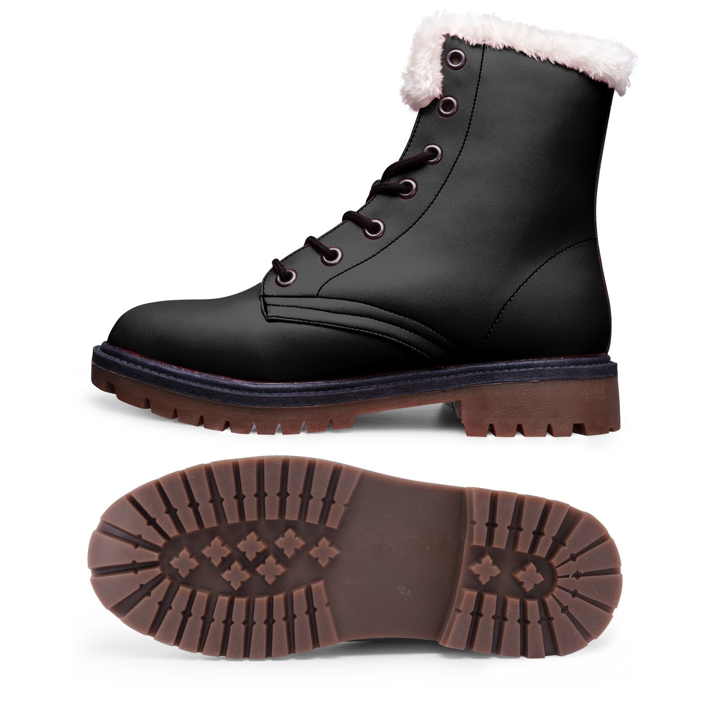 Unisex Black Lace Up Winter Boots Fashion Comfort Chukka Boots