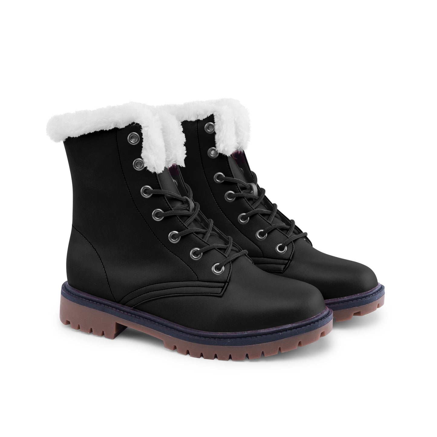 Unisex Black Lace Up Winter Boots Fashion Comfort Chukka Boots