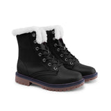 Unisex Black Lace Up Winter Boots Fashion Comfort Chukka Boots