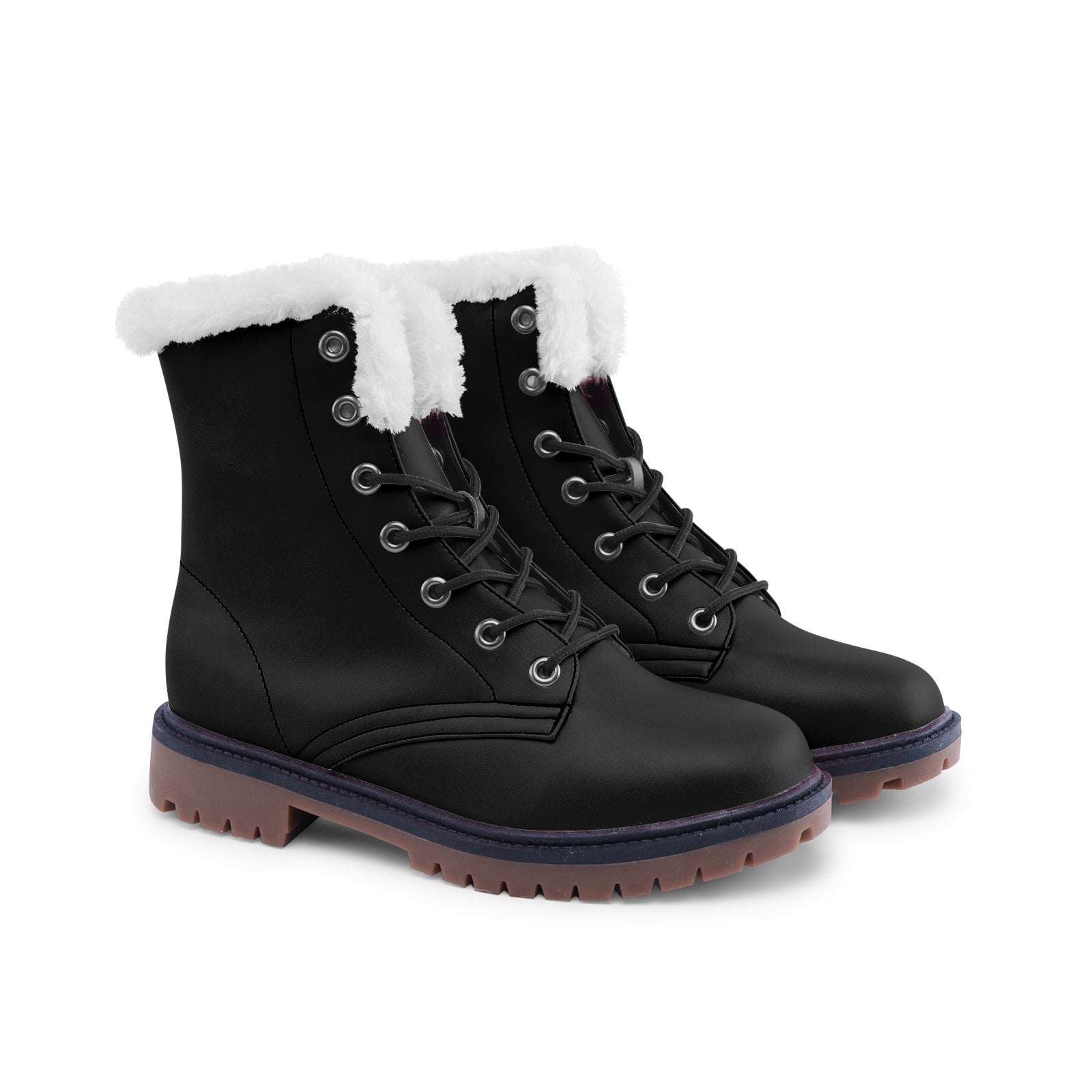 Unisex Black Lace Up Winter Boots Fashion Comfort Chukka Boots