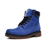Blue Casual Leather Lightweight boots