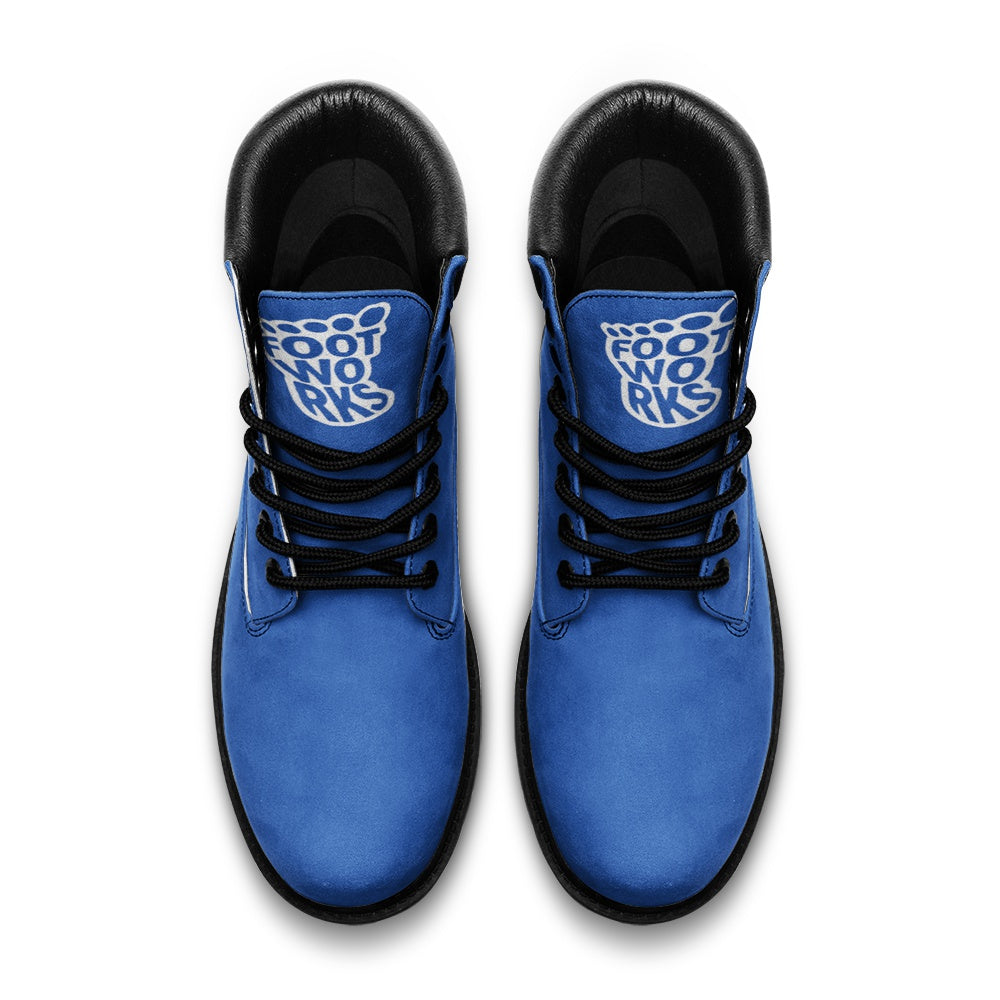 Blue Casual Leather Lightweight boots
