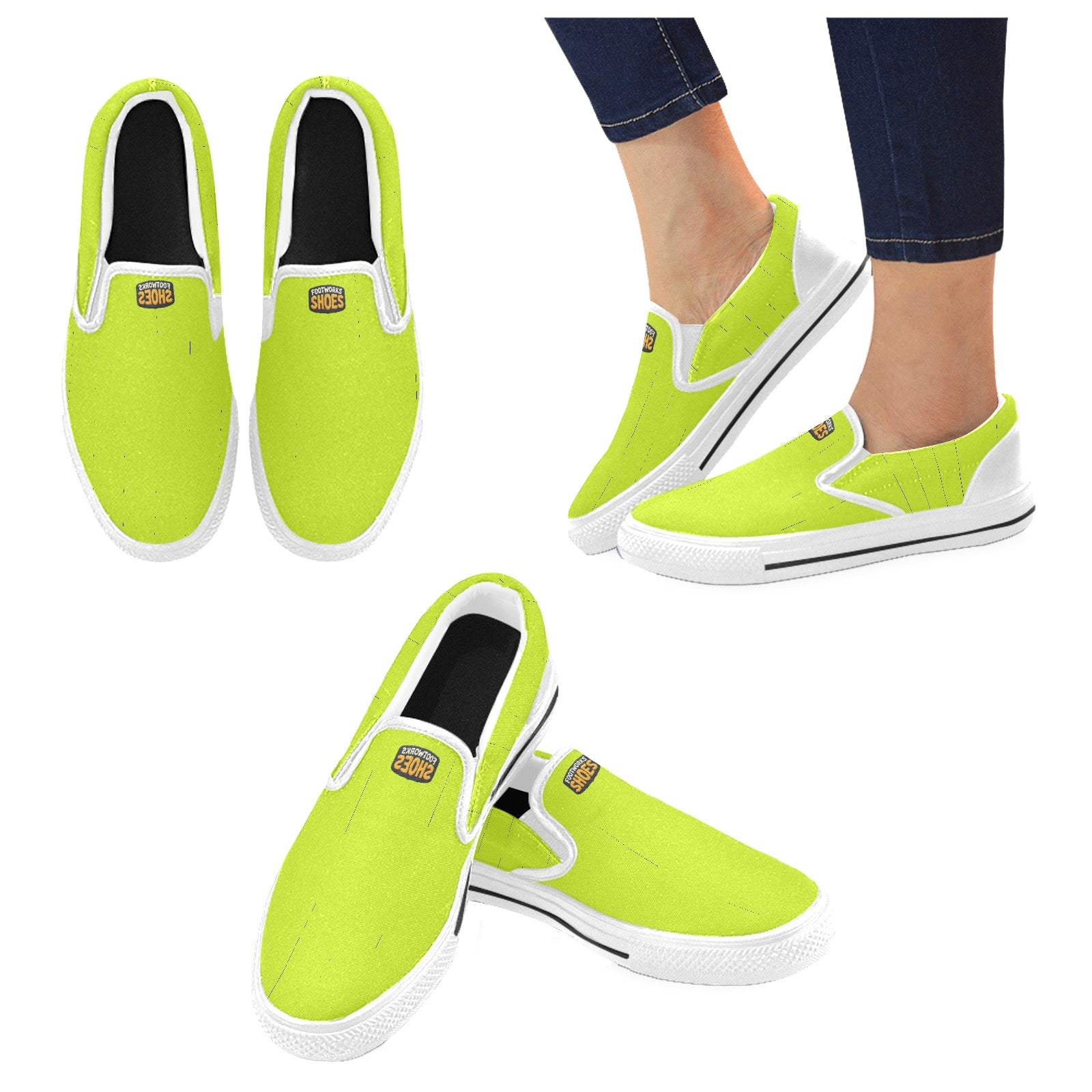 Slip-on Canvas Kid's Shoes (Big Kid) (Model 019)