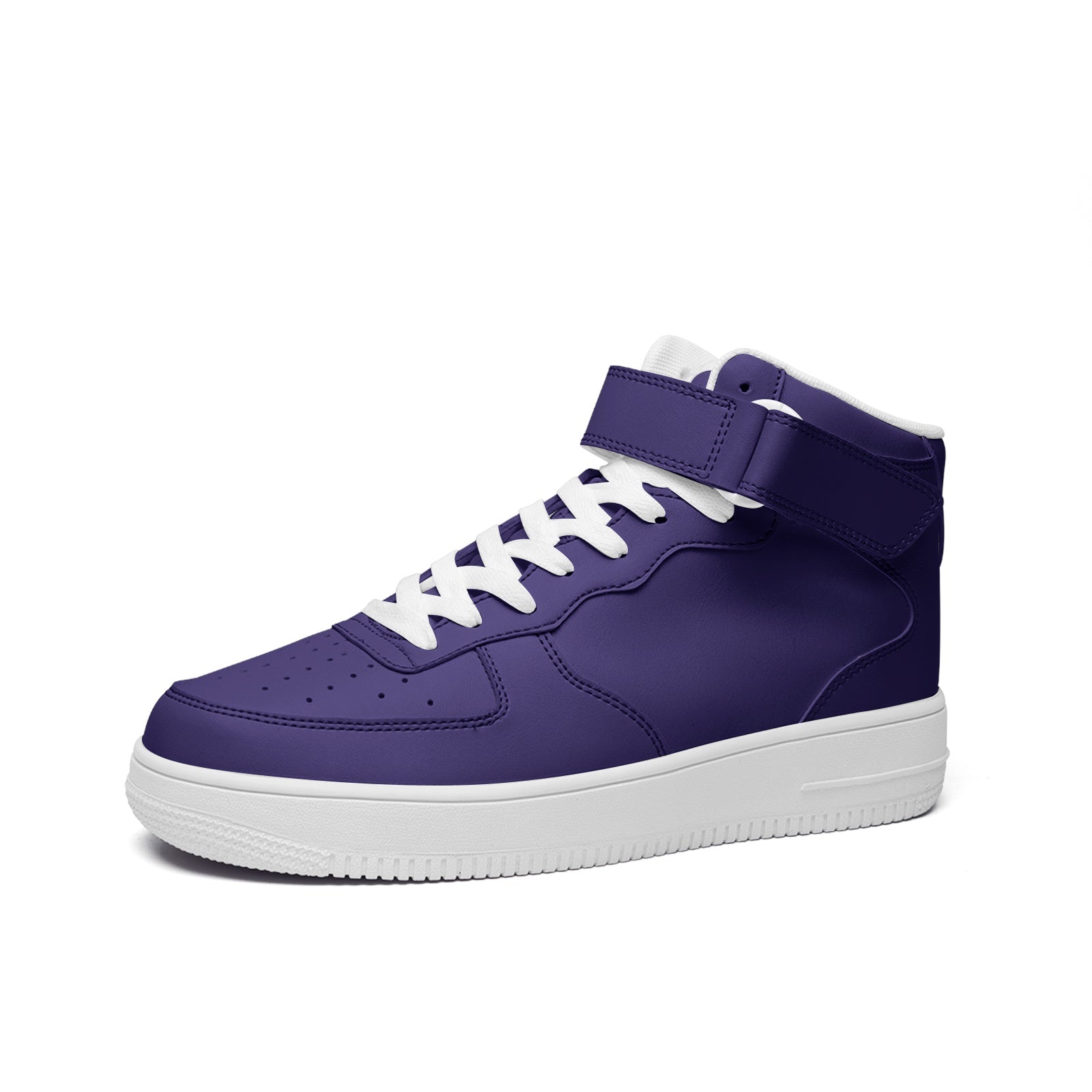 Purple Unisex high Top Leather Sneakers