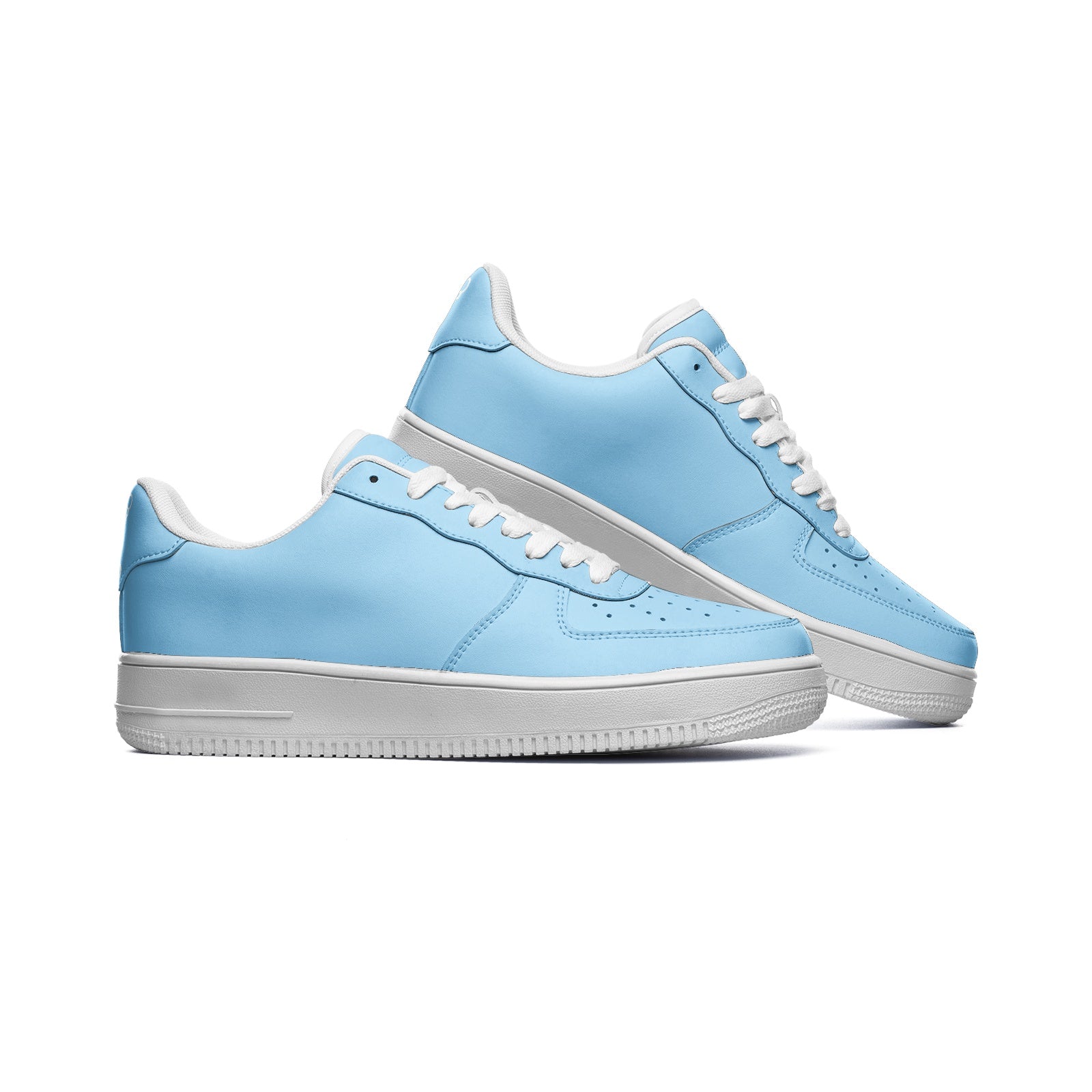 Unisex Carolina Blue Low Top Leather Sneakers