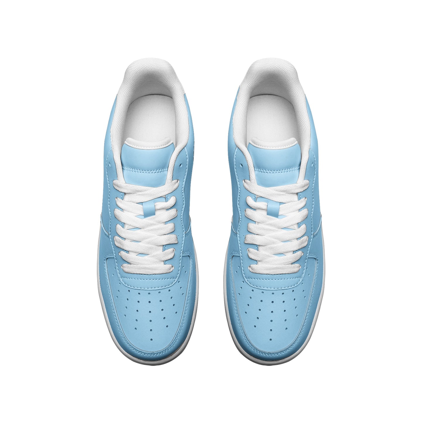 Unisex Carolina Blue Low Top Leather Sneakers