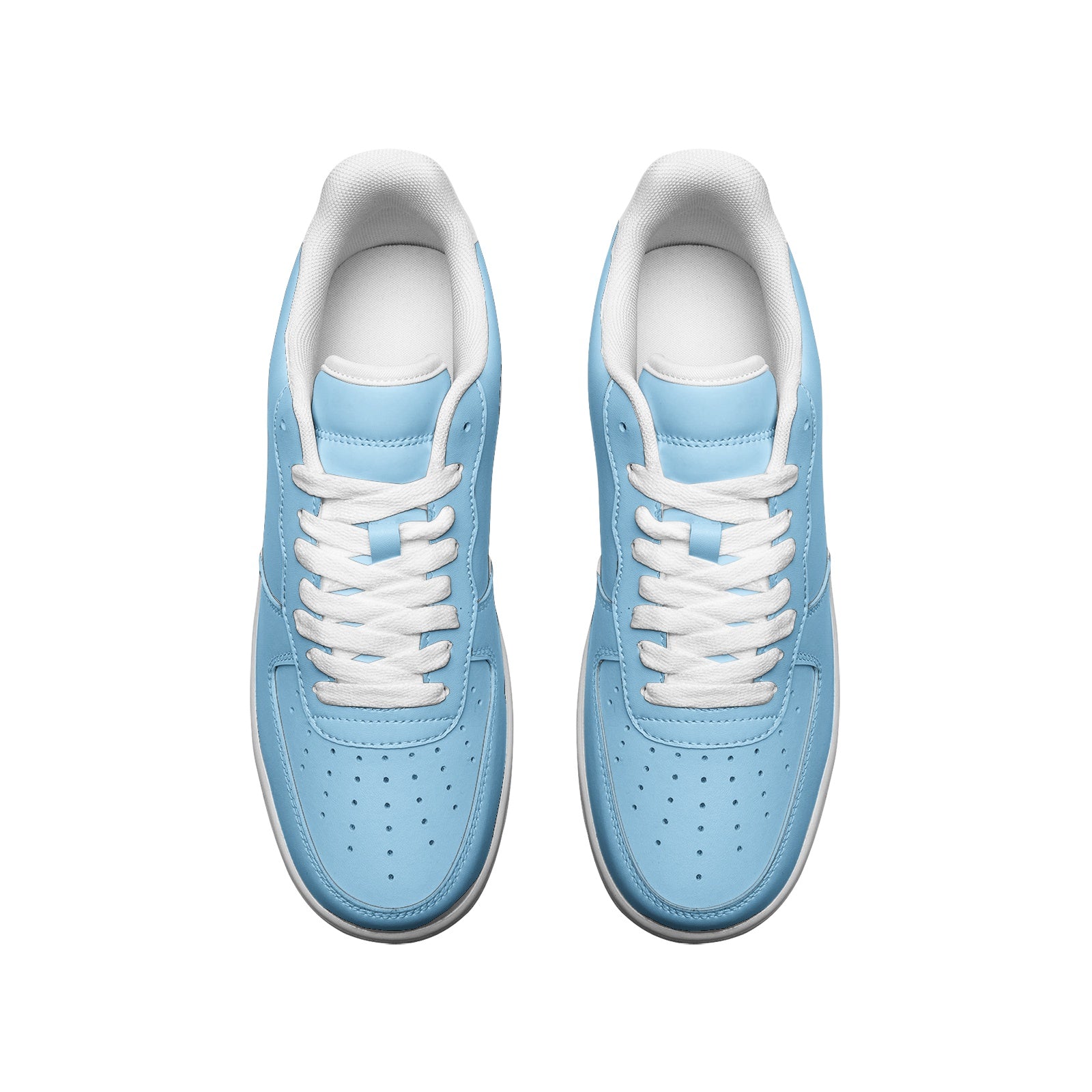 Unisex Carolina Blue Low Top Leather Sneakers