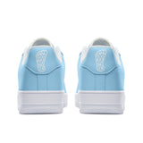 Unisex Carolina Blue Low Top Leather Sneakers